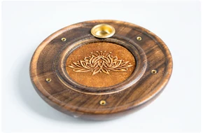 Füstölőtartó pálcikákhoz és kúpokhoz - Lotus mintával